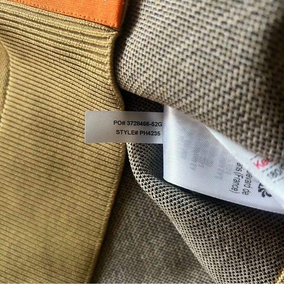 Lacoste polo shirt | Large | tan orange white | Like New - Picture 6 of 10